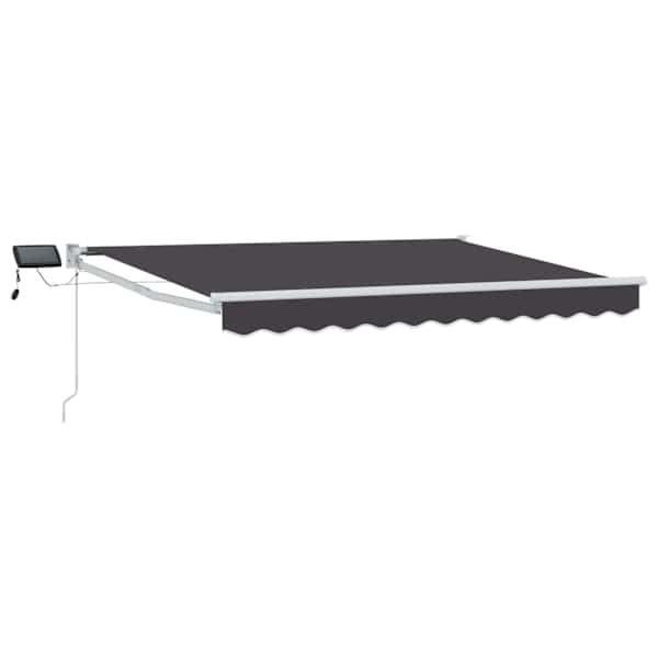 vidaXL K&auml;sitsi juhitav varikatus koos LED-idega 2,5 x 2 m