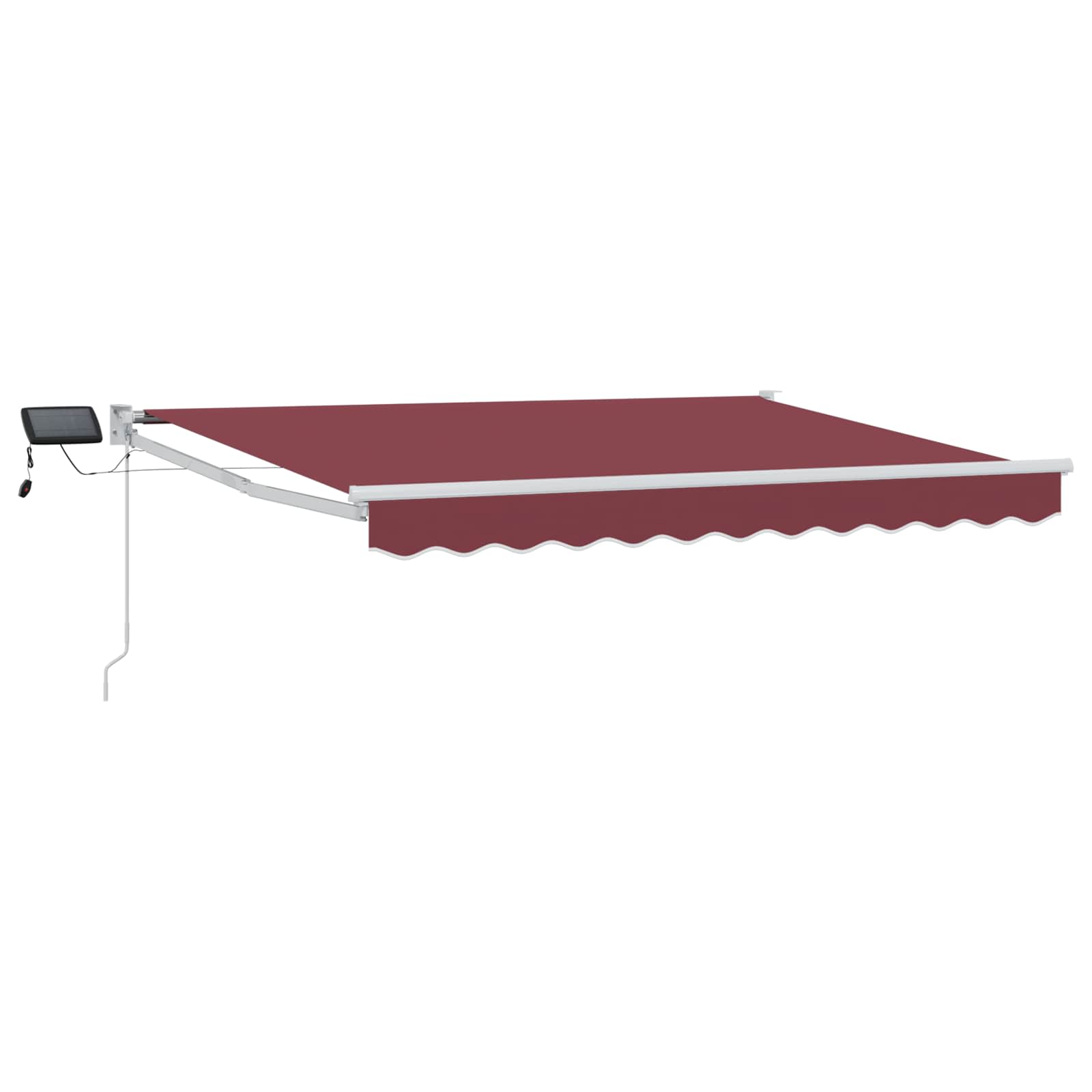 Handbediende luifel met LED's Bordeaux Rood 2,5 x 2 m image 1