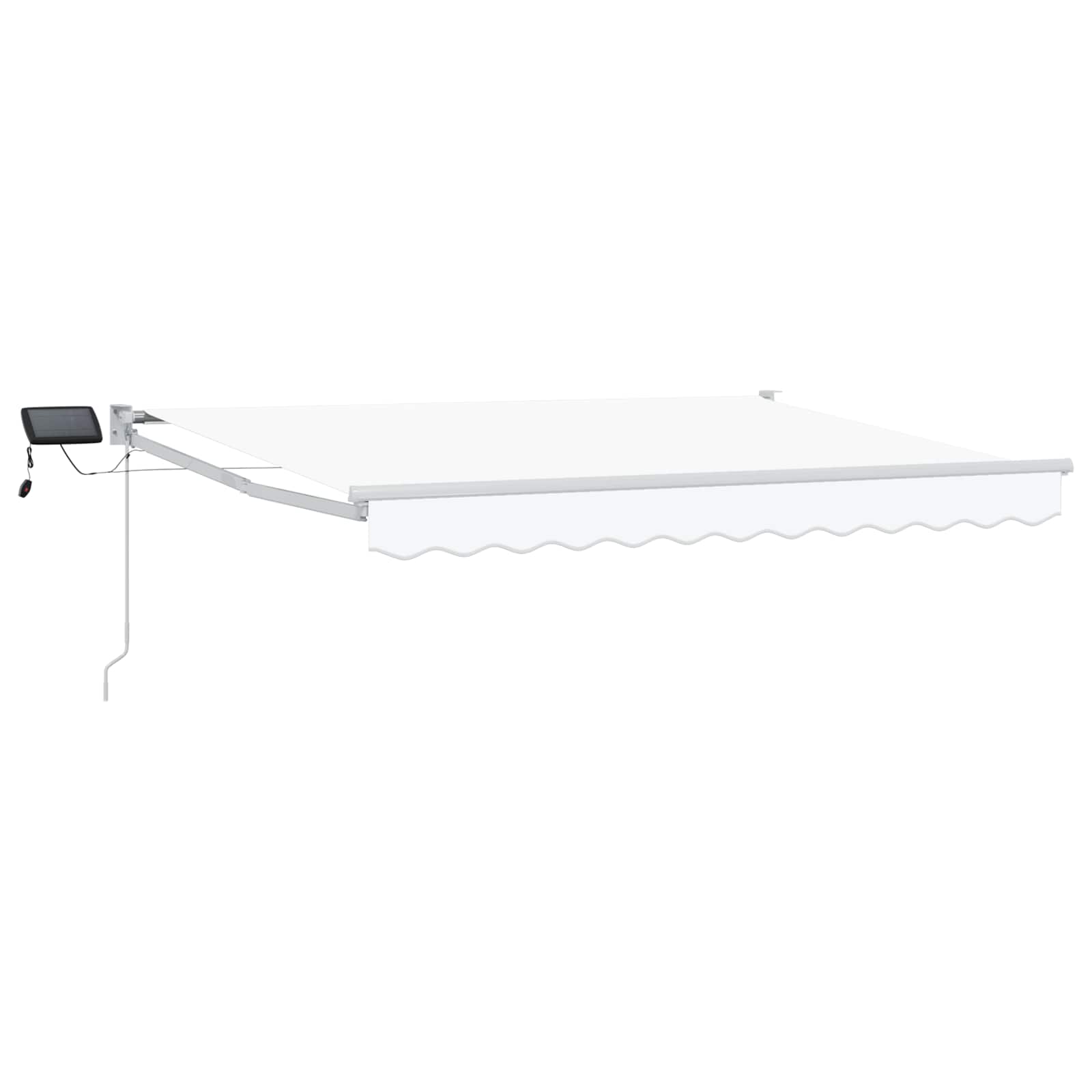 Handbediende luifel met LED's Wit 2,5 x 2 m image 1