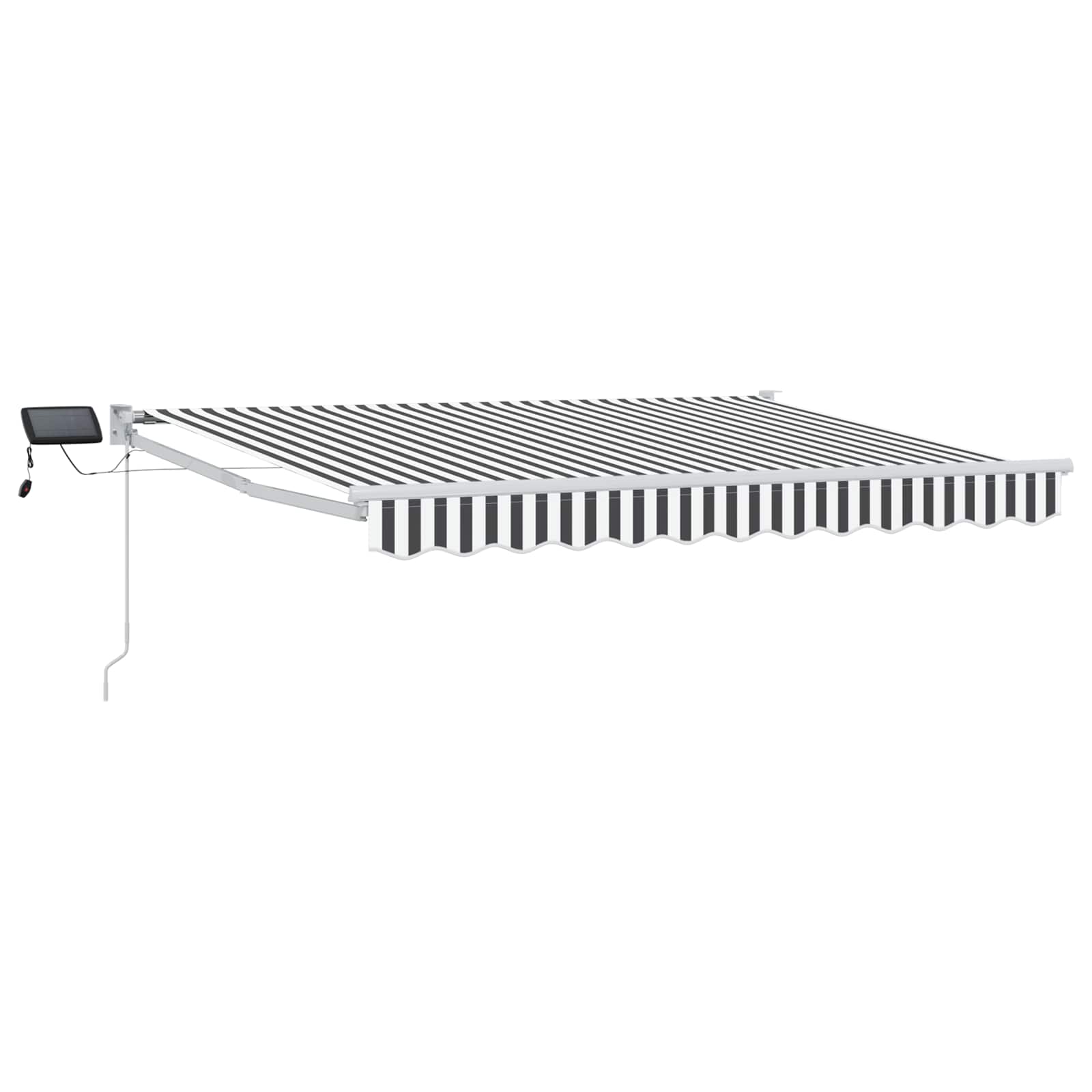 Handbediende luifel met LED's Antraciet en Wit 3 x 2 m image 1