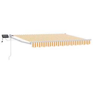 vidaXL K&auml;sitsi juhitav varikatus koos LED-idega 3,5 x 2 m