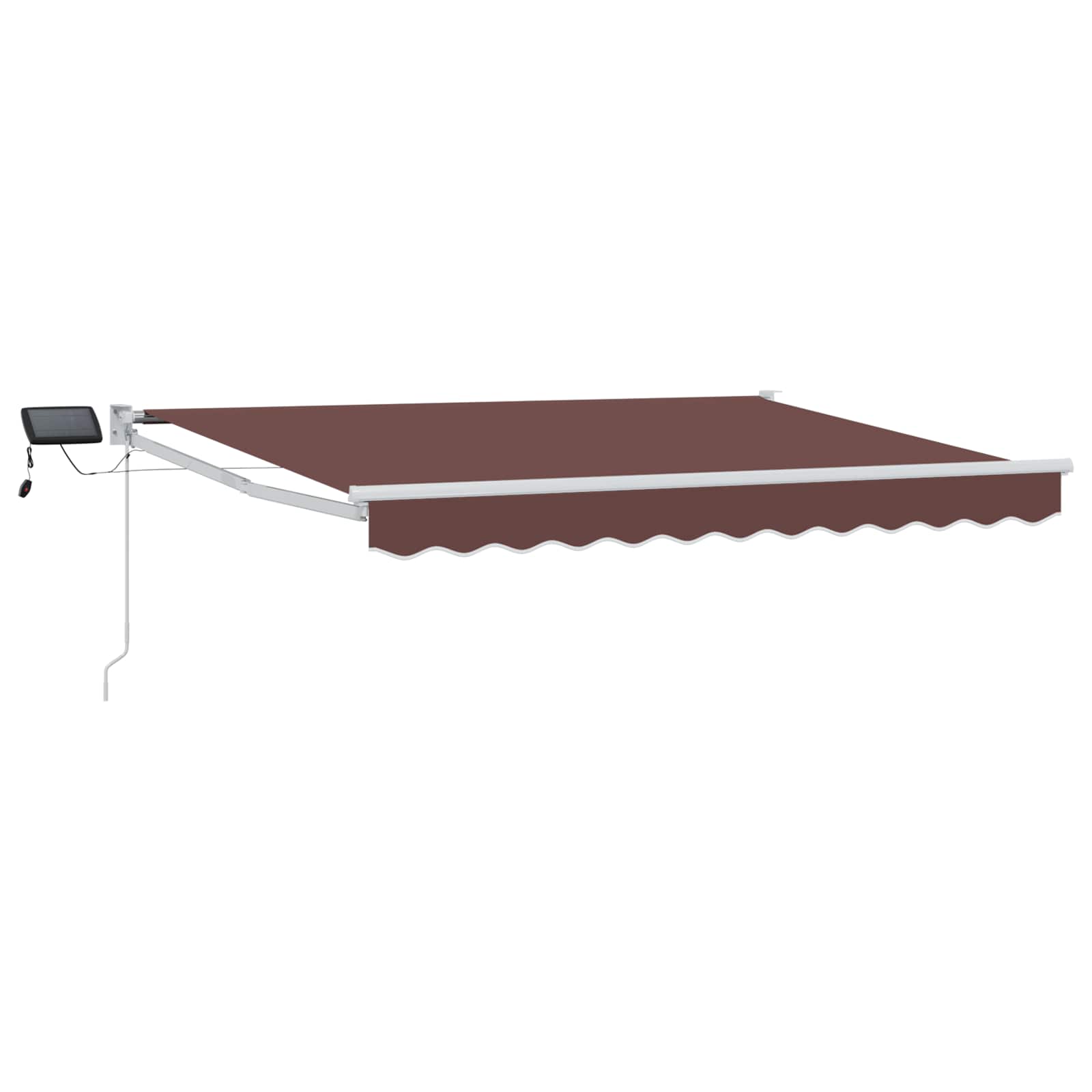 Handbediende luifel met LED's Bruin 3,5 x 2 m image 1