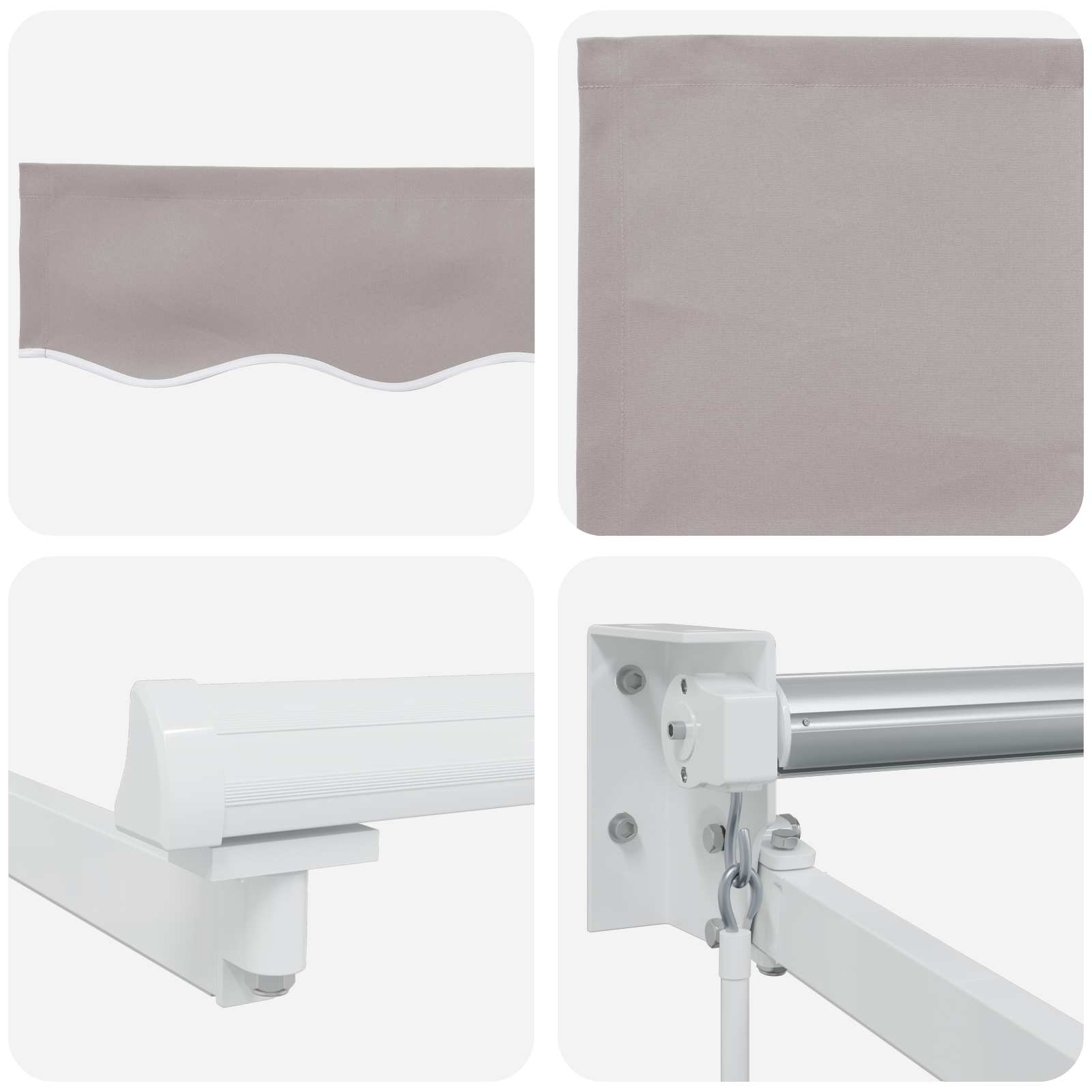 Handbediende luifel met LED's Lichtgrijs 3,5 x 2 m image 7