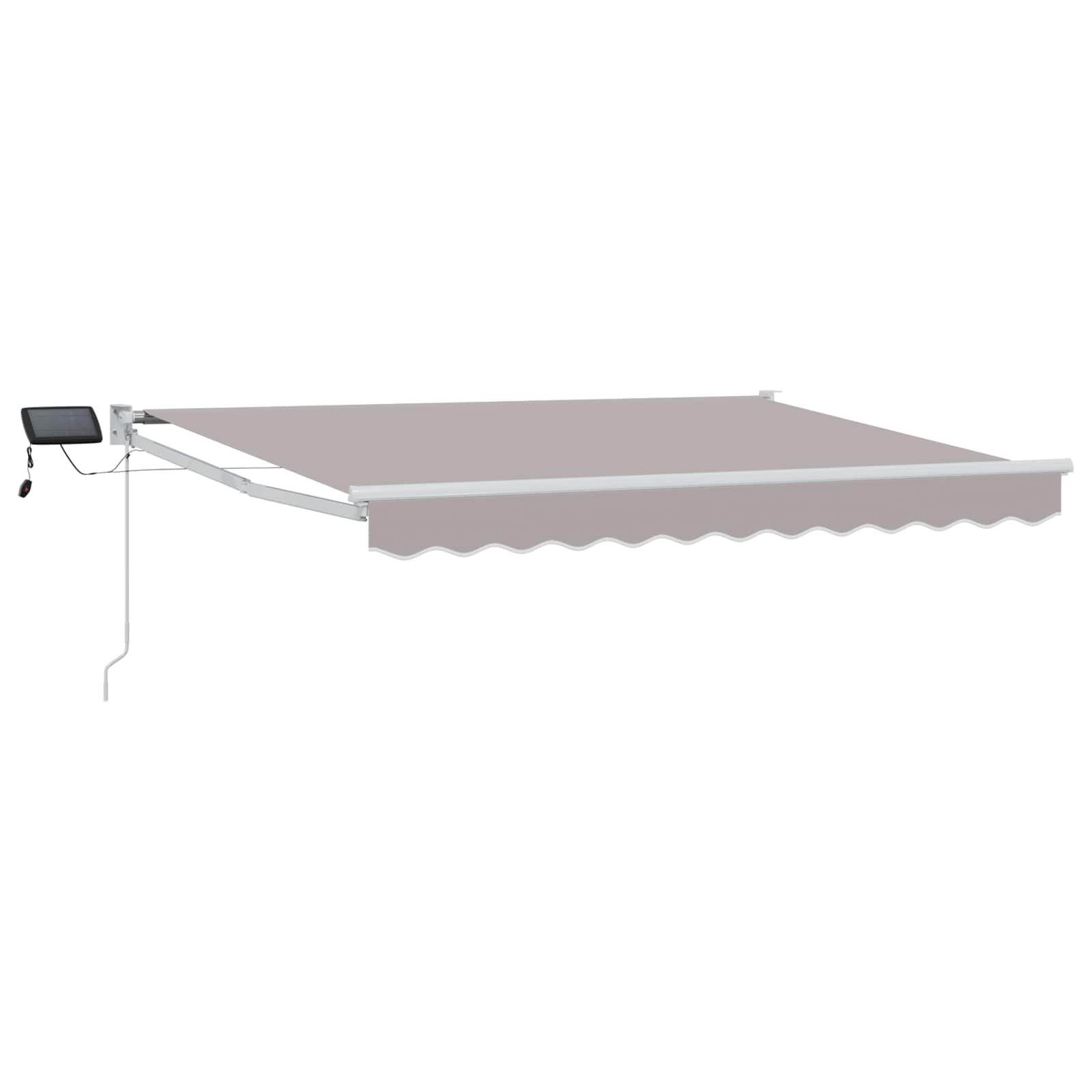 Handbediende luifel met LED's Lichtgrijs 3,5 x 2 m image 1