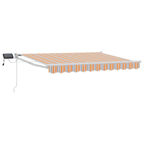 vidaXL K&auml;sitsi juhitav varikatus koos LED-idega 3 x 2,5 m