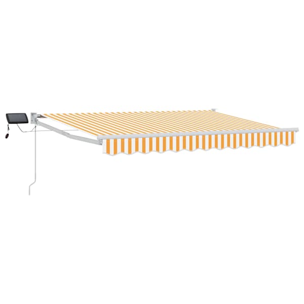 vidaXL K&auml;sitsi juhitav varikatus koos LED-idega 3,5 x 2,5 m