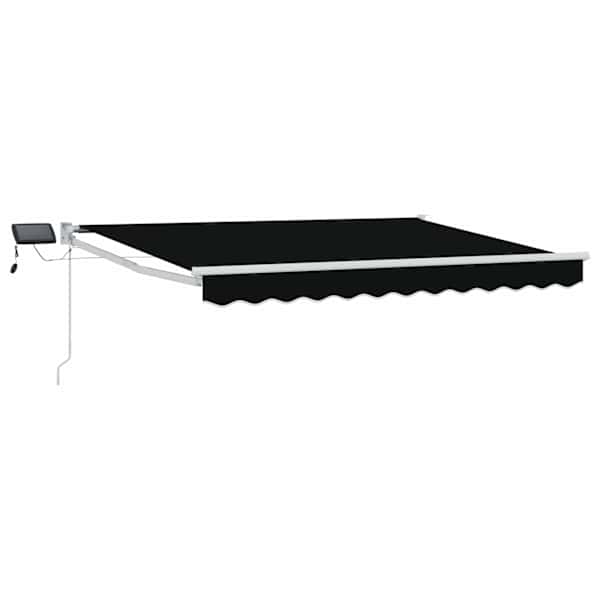vidaXL K&auml;sitsi juhitav varikatus koos LED-idega 3,5 x 2,5 m