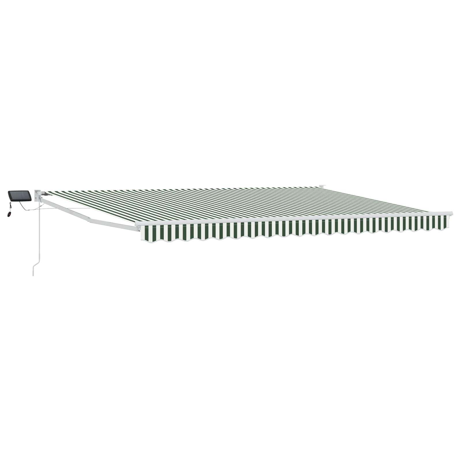 Handbediende luifel met LED's Groen en Wit 4 × 3 m image 1