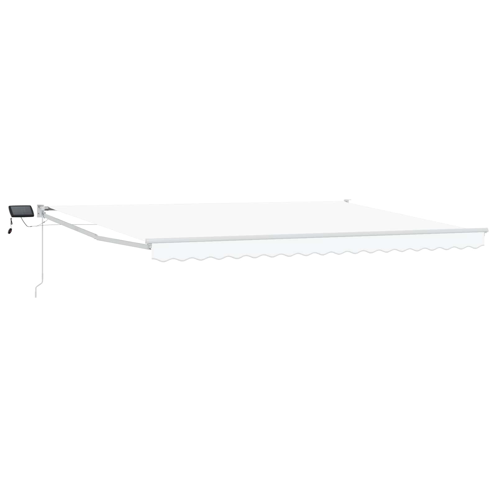 Handbediende luifel met LED's Wit 4,5 × 3 m image 1