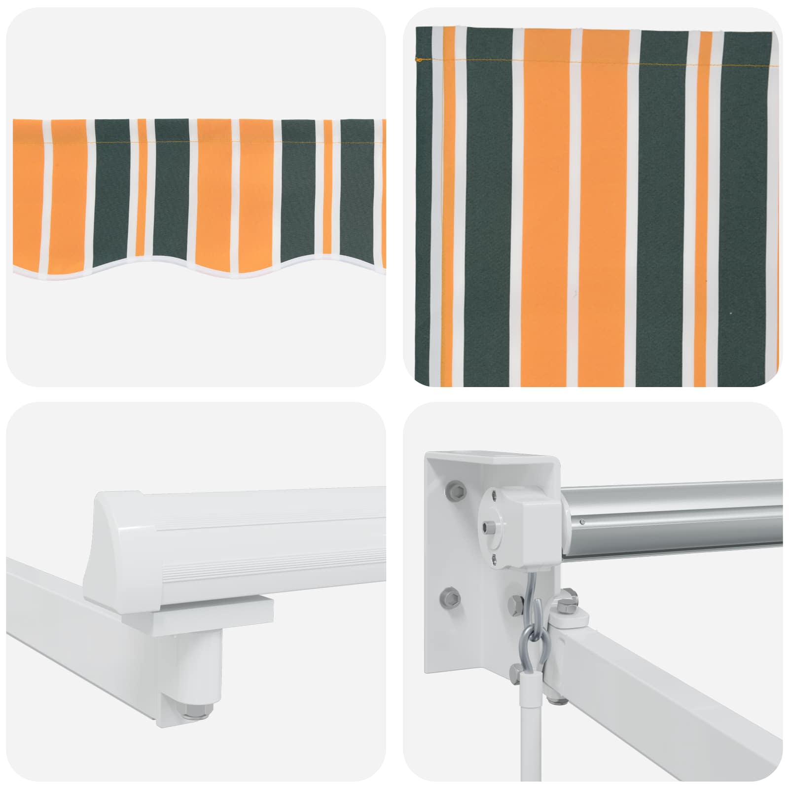 Handbediende luifel met LED's Groen en Geel 5 x 3 m image 7