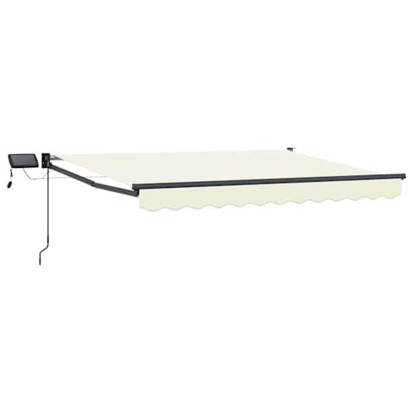 vidaXL K&auml;sitsi juhitav varikatus koos LED-idega 2,5 x 2 m
