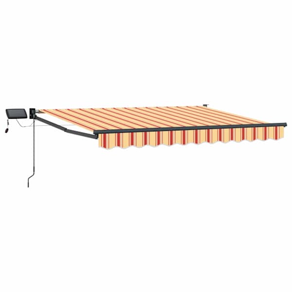 vidaXL K&auml;sitsi juhitav varikatus koos LED-idega 2,5 x 2 m