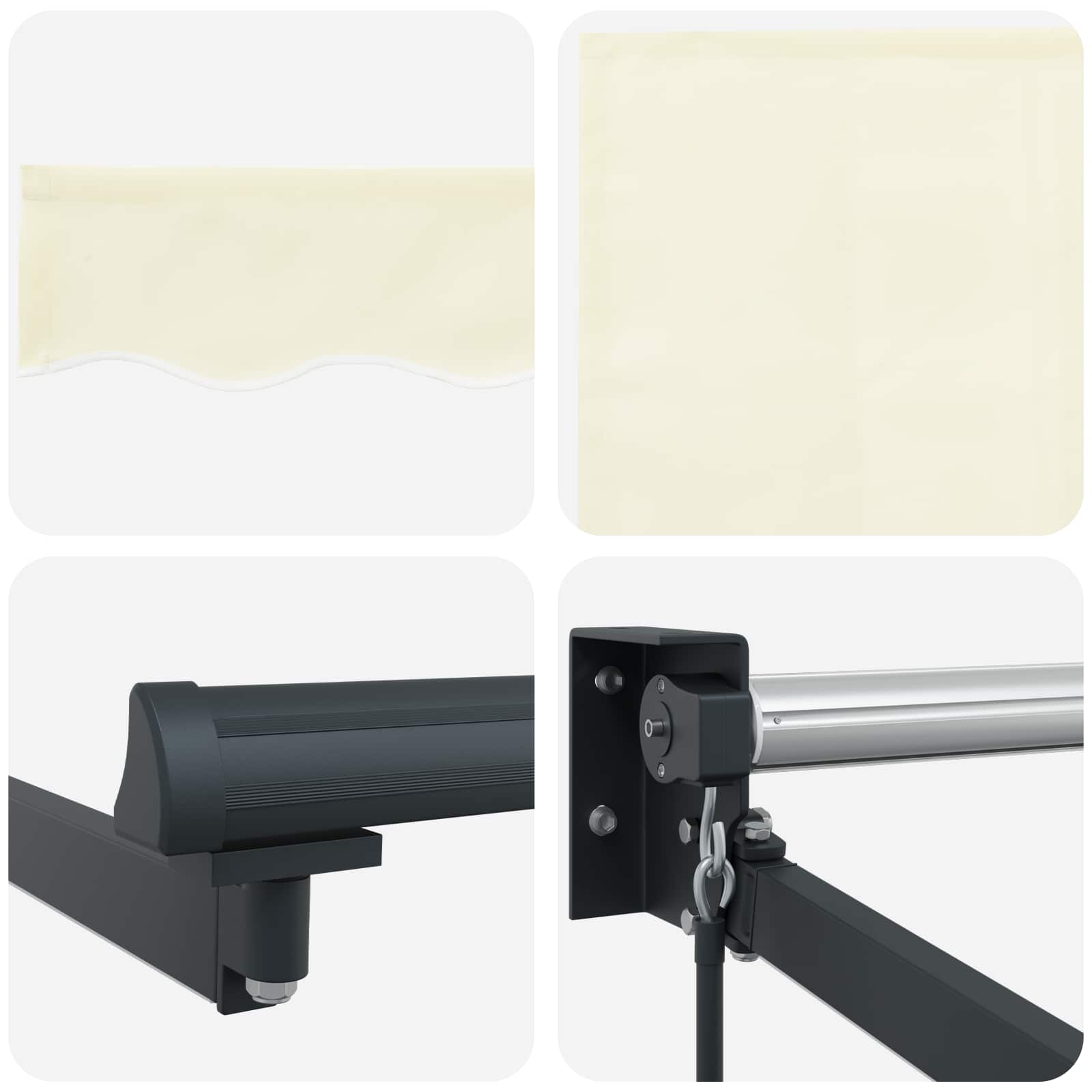 Handbediende luifel met LED's Crème 3 x 2 m image 7