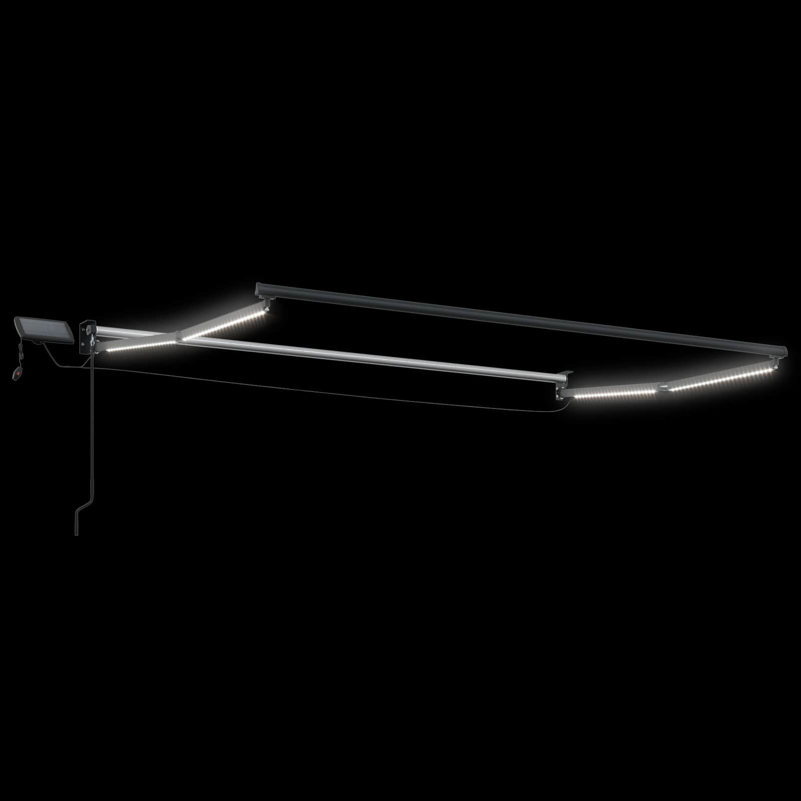 Handbediende luifel met LED's Bruin 3,5 x 2 m image 4