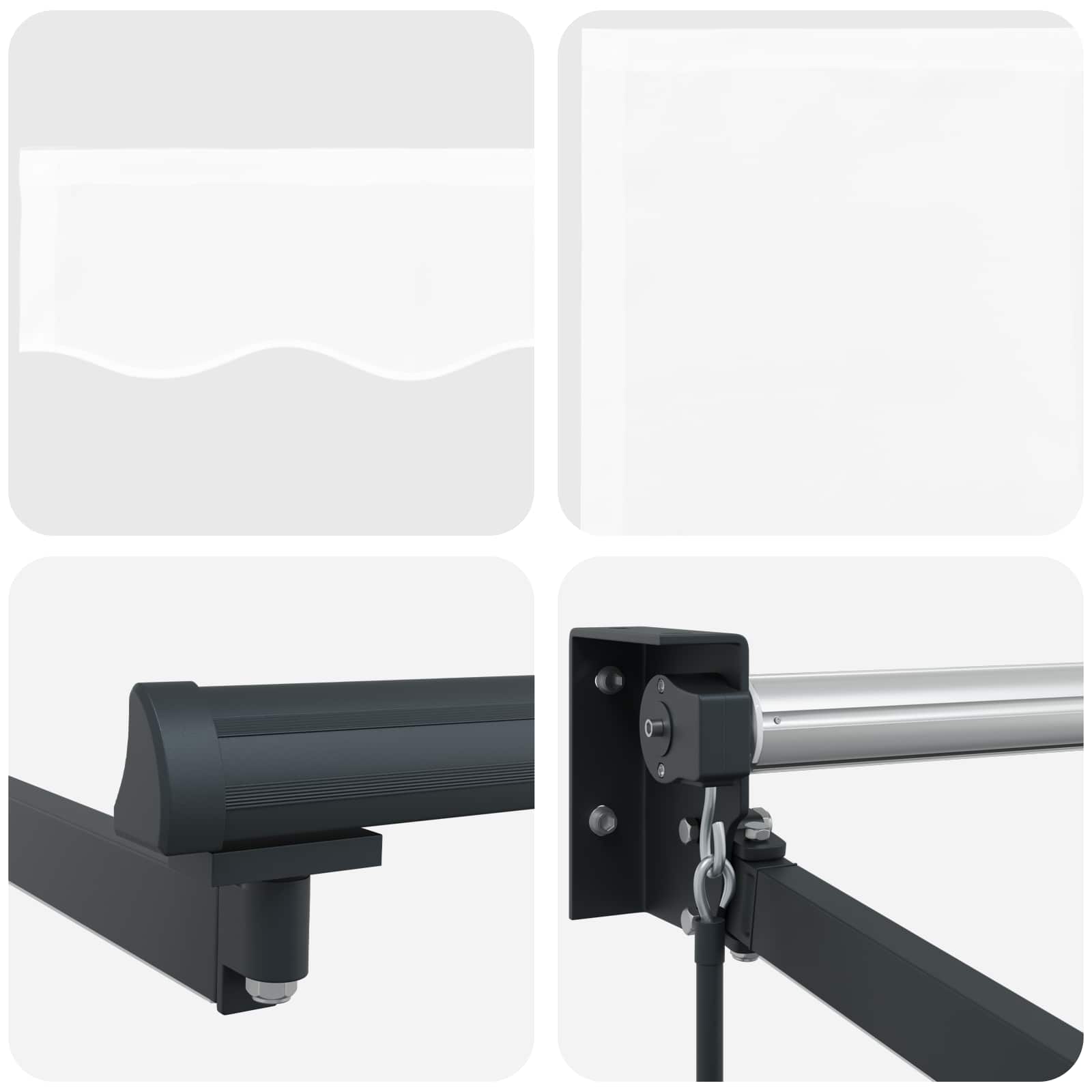 Handbediende luifel met LED's Wit 3,5 x 2 m image 7