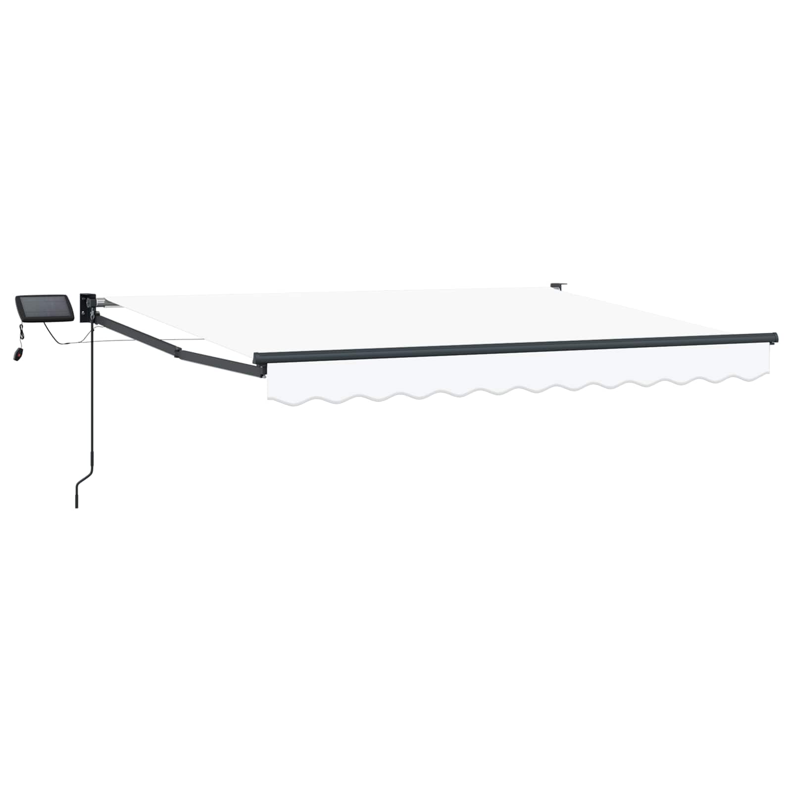 Handbediende luifel met LED's Wit 3,5 x 2 m image 1