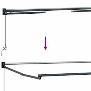 Ruční výsuvná markýza s LED pásky Antracit 4 x 2 m - obrázek 9