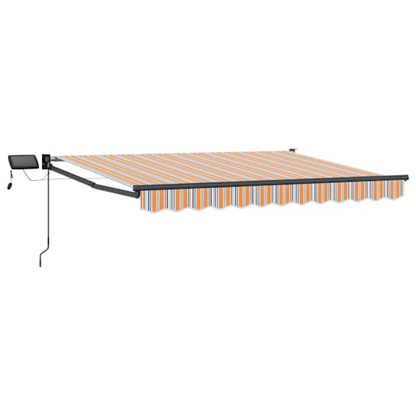 vidaXL K&auml;sitsi juhitav varikatus koos LED-idega 3 x 2,5 m