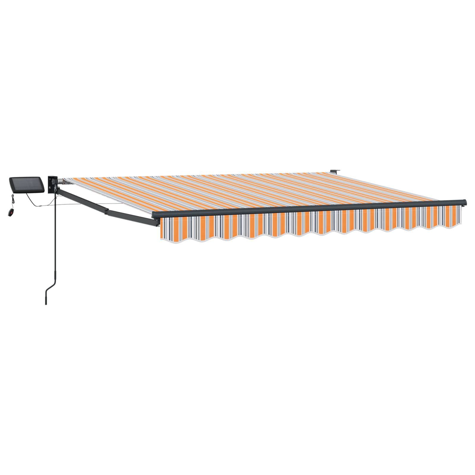 Handbediende luifel met LED's Blauw en Oranje 3,5 x 2,5 m image 1