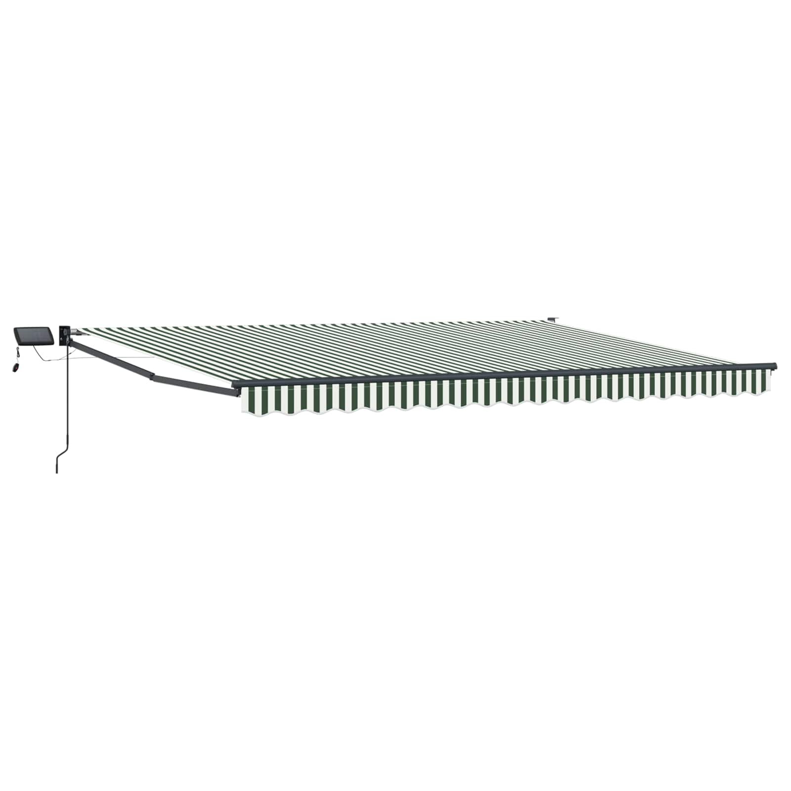 Handbediende luifel met LED's Groen en Wit 4 × 3 m image 1