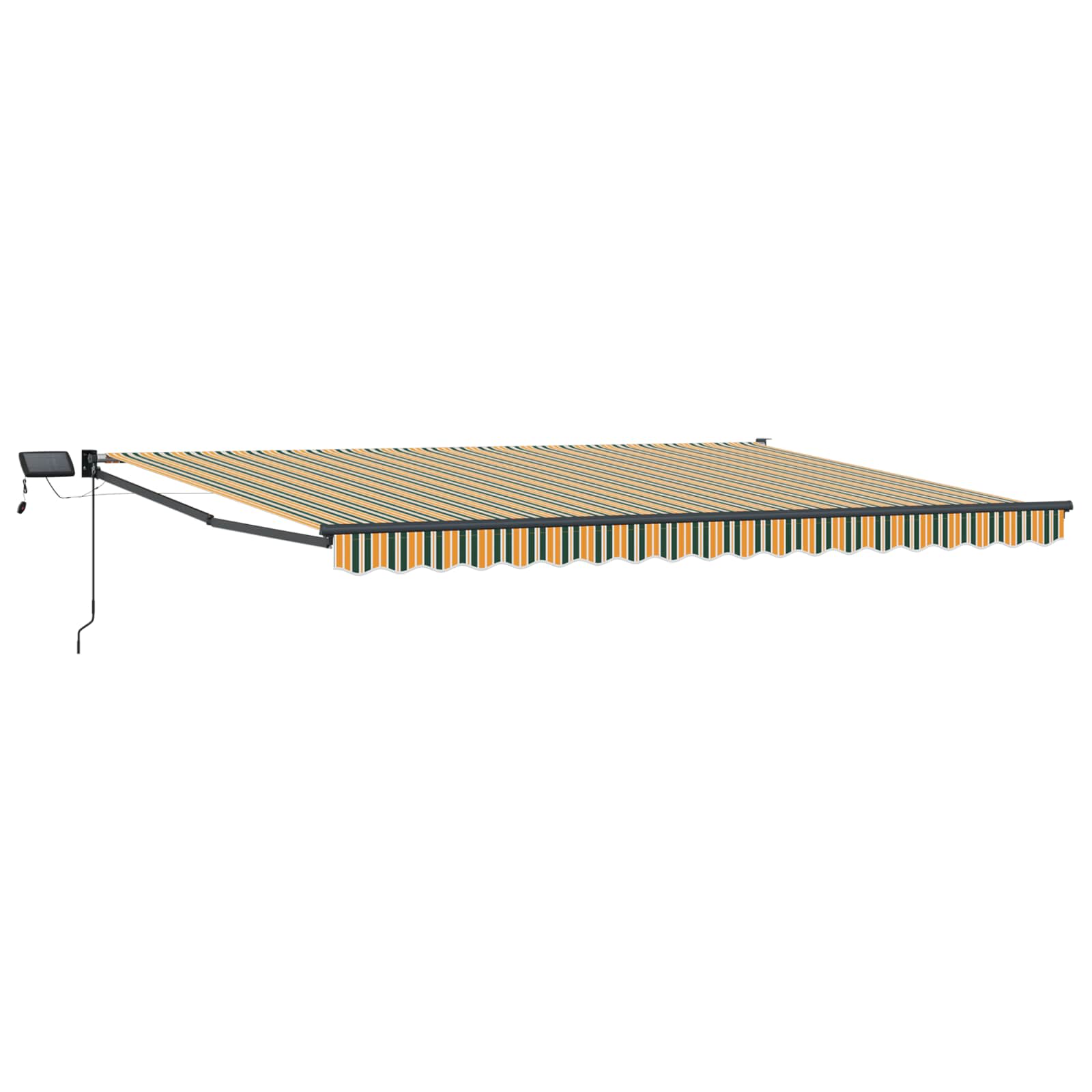 Handbediende luifel met LED's Groen en Geel 4,5 × 3 m image 1