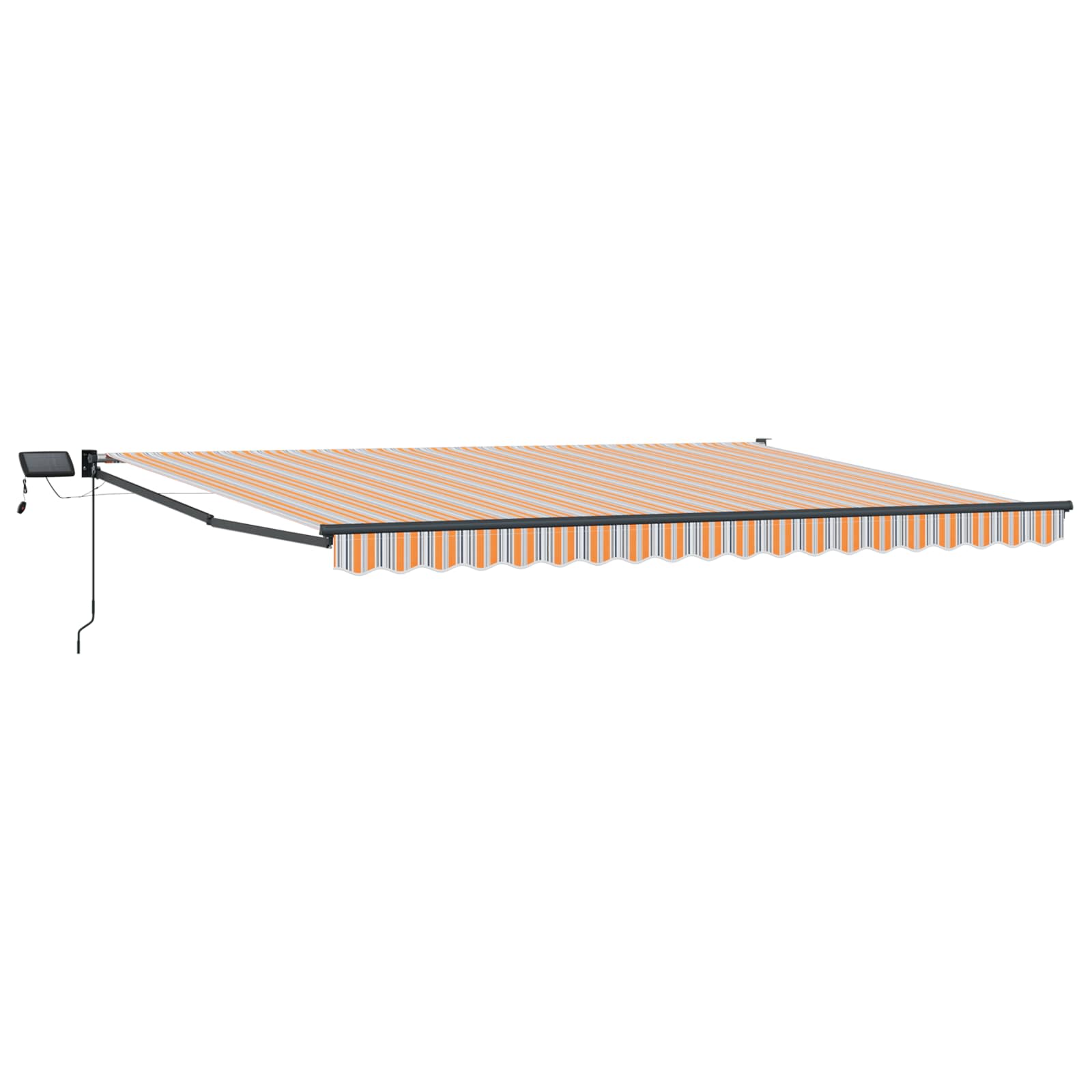 Handbediende luifel met LED's Blauw, Oranje, Anthraciet 5 x 3 m image 2