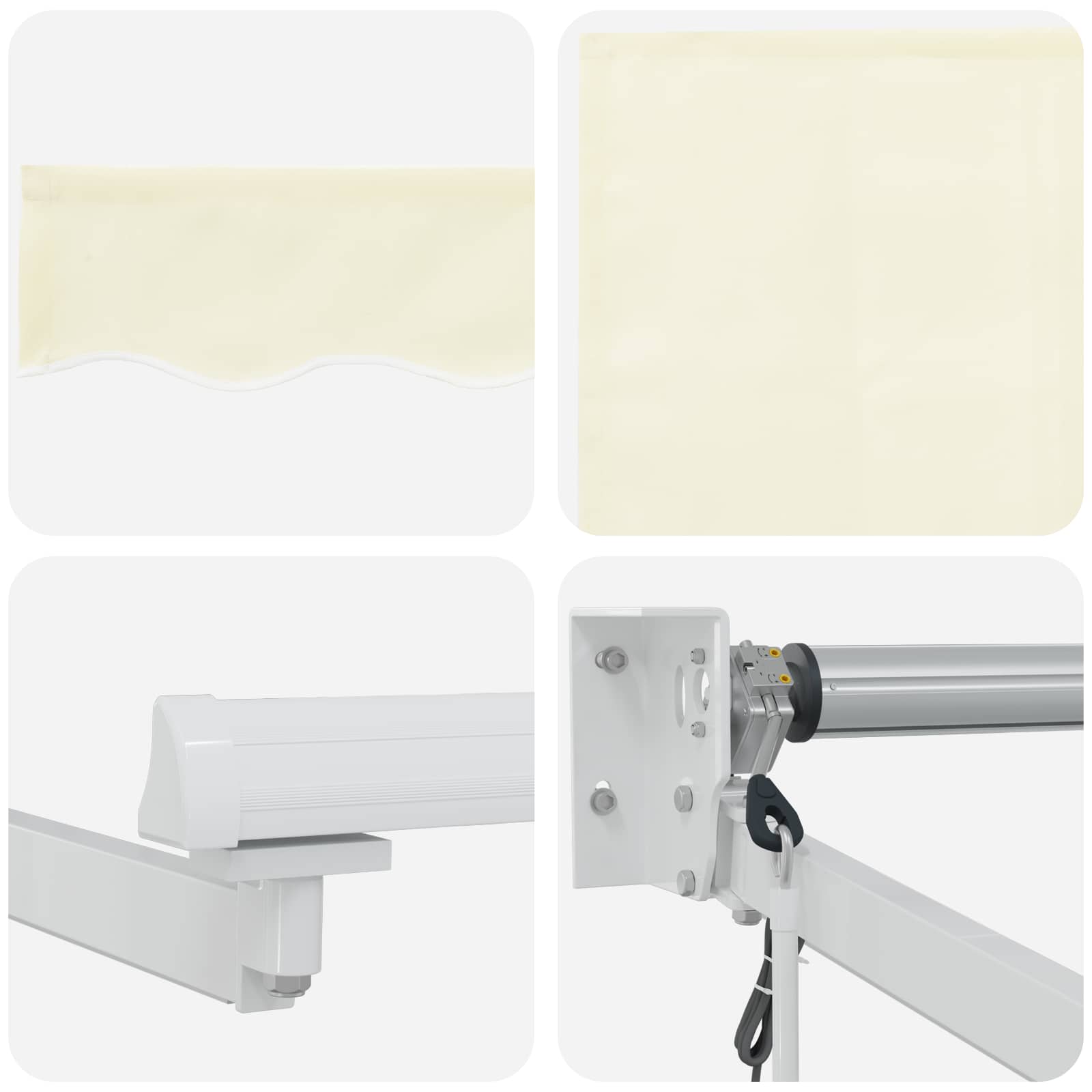 Elektrisch Uittrekbaar Zonnescherm Crème 2,5 x 2 m image 7