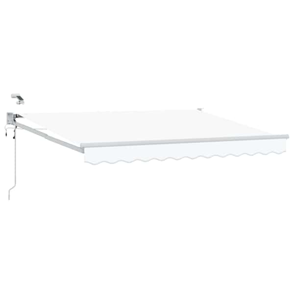 vidaXL Elektriline L&uuml;kandvarikatus Valge 3,5 x 2 m