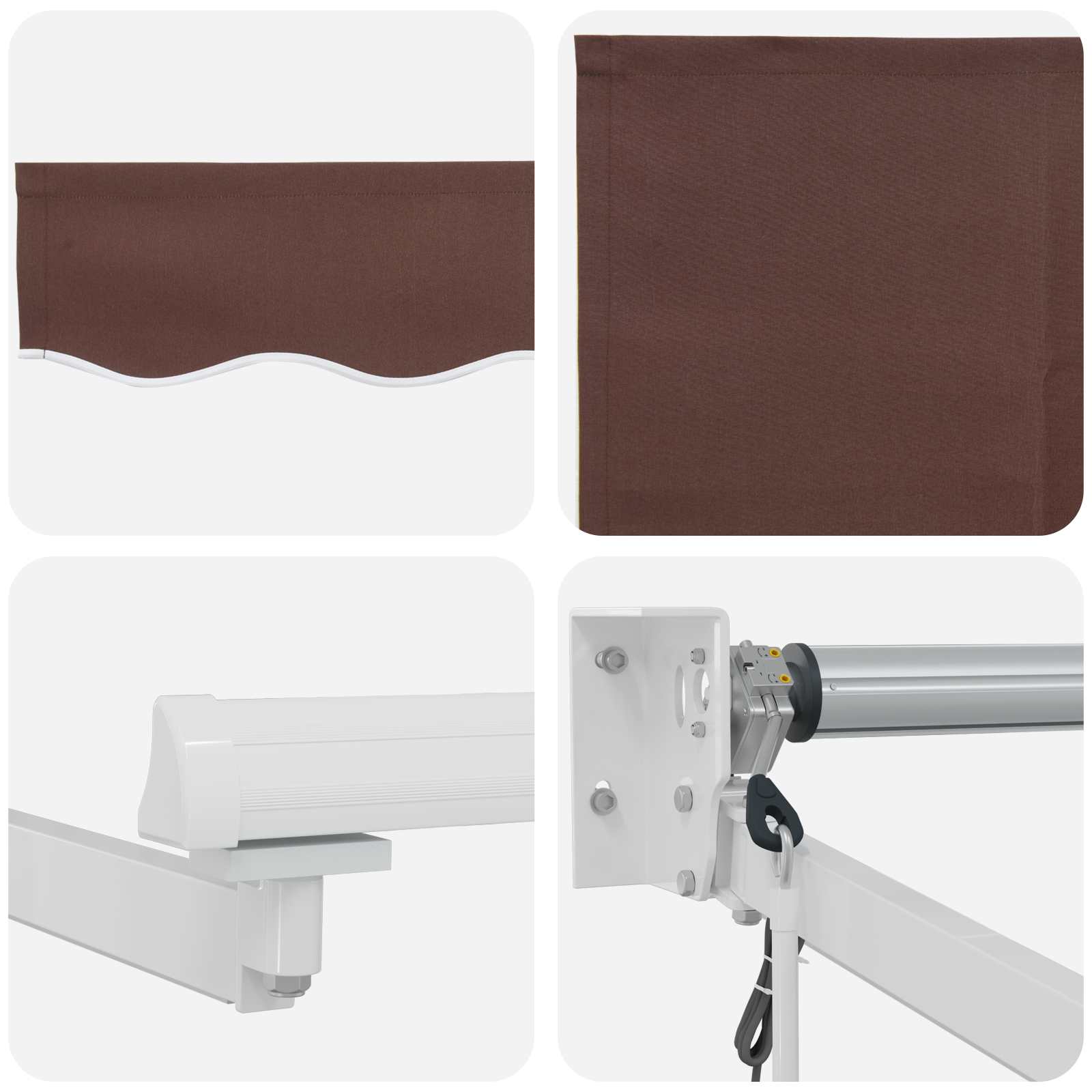 Elektrisch Uittrekbaar Zonnescherm Bruin 4,5 × 3 m image 7