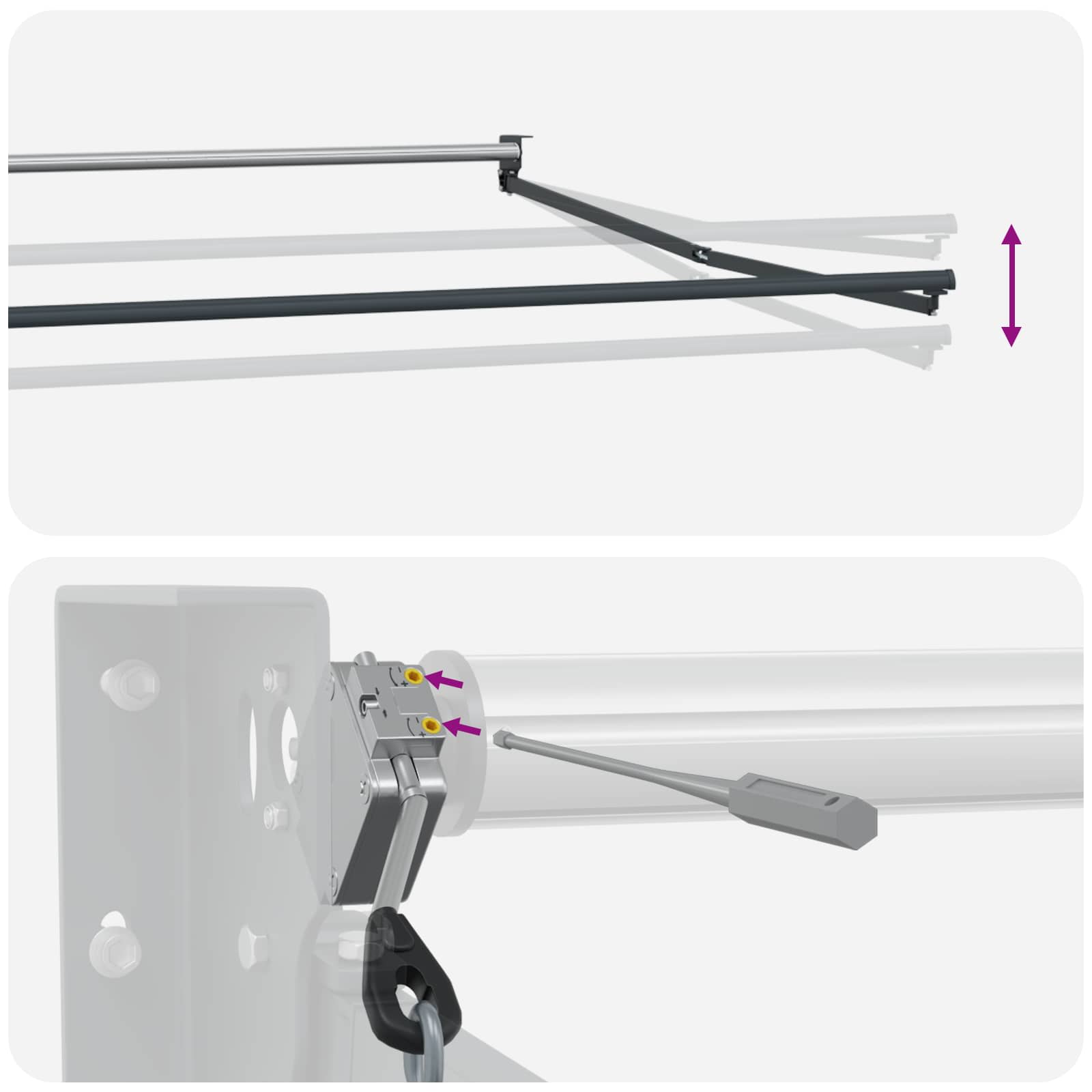Elektrisch zonnescherm met Multikleur Aluminium image 11