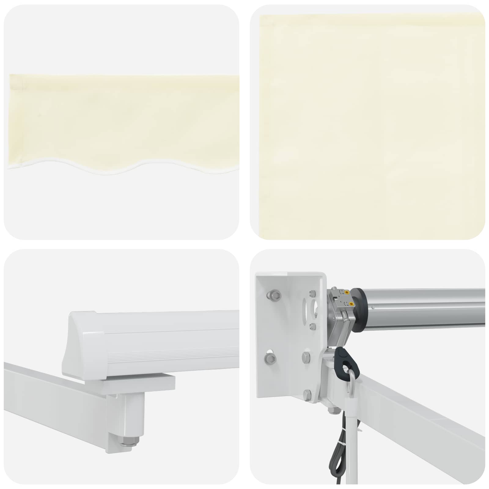 Elektrisch Uittrekbaar Zonnescherm Crème 3 x 2 m image 6