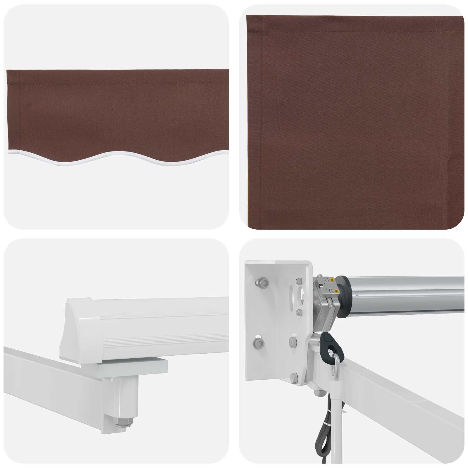 Elektrisch Uittrekbaar Zonnescherm Bruin 4 × 3 m image 6