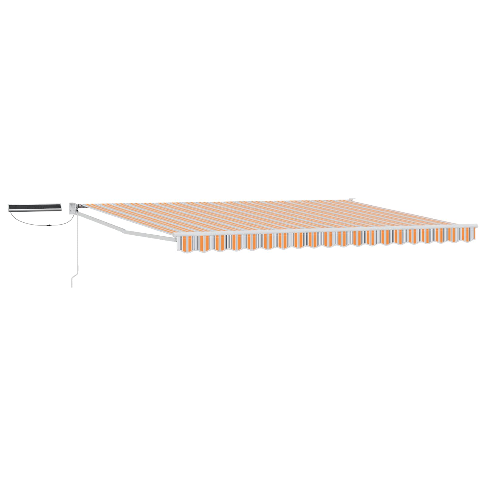 Elektrisch Uittrekbaar Zonnescherm Grijs, Oranje, Wit 5 x 3 m image 2