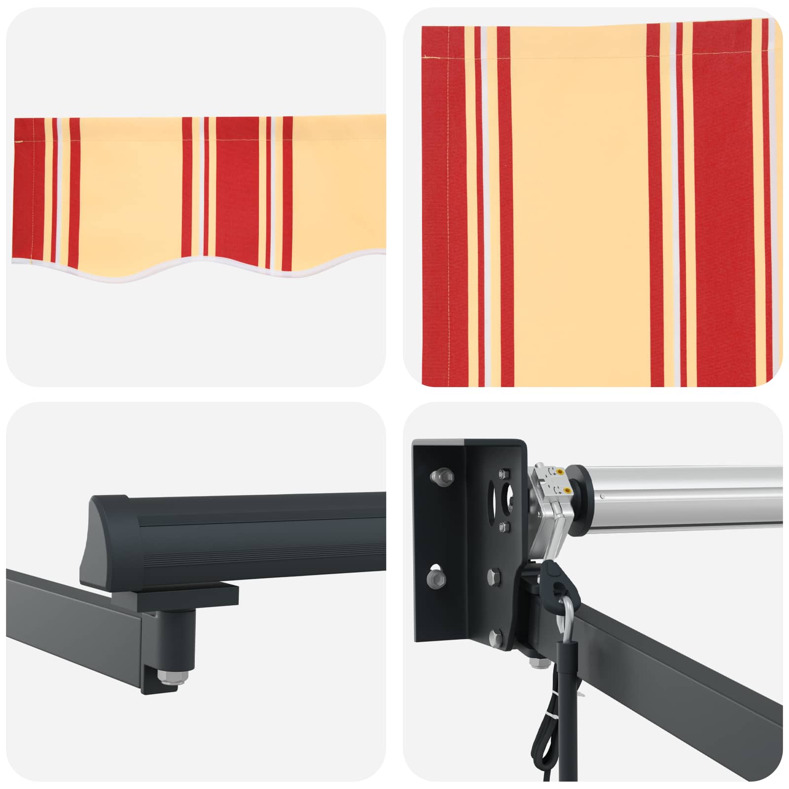 Elektrisch Uittrekbaar Zonnescherm Multikleur 3,5 x 2 m image 6