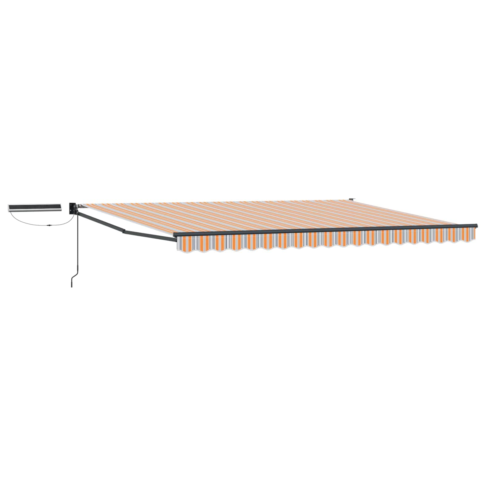 vidaXL Elektrische ausziehbare Markise Blau und Orange 4 x 3 m