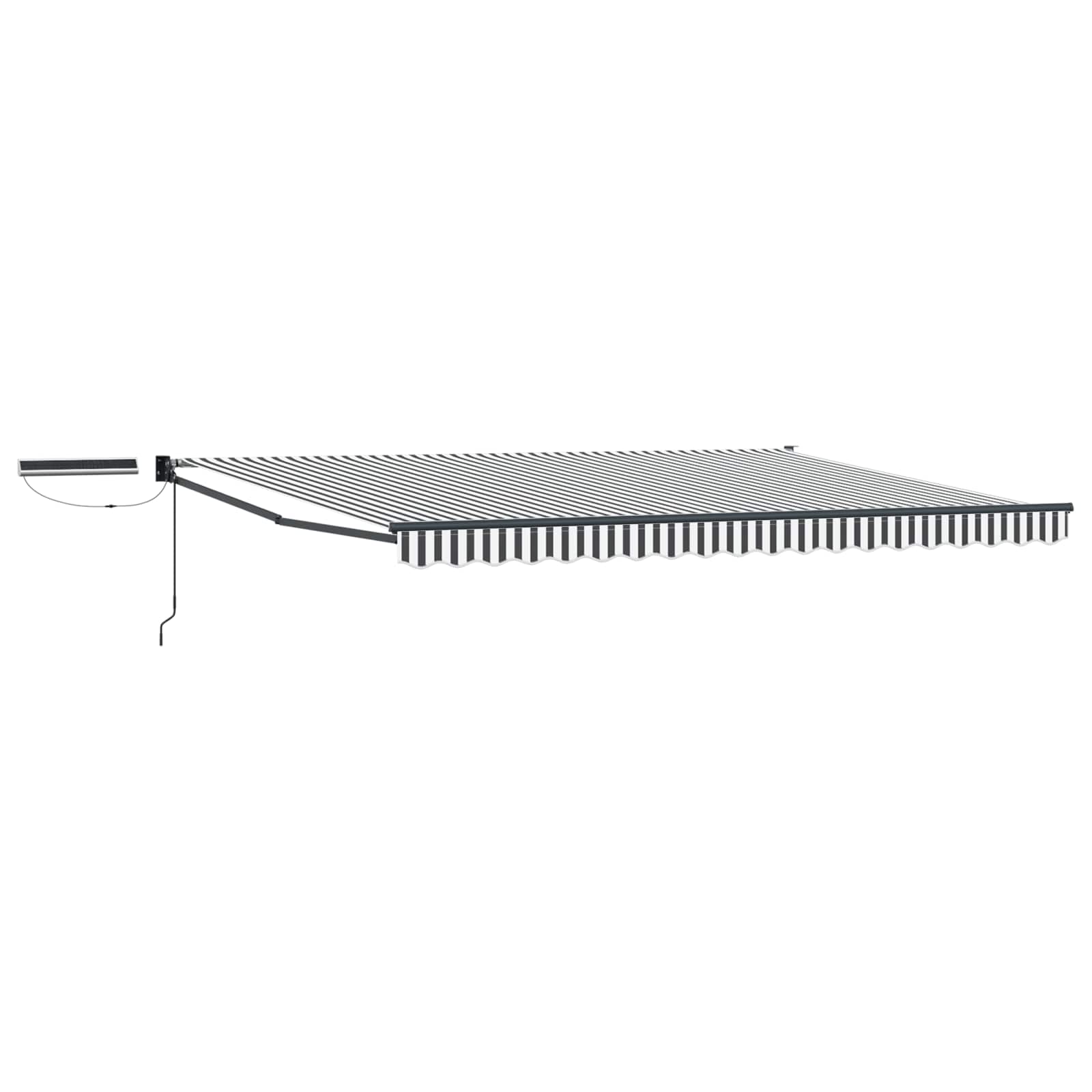 Elektrisch Uittrekbaar Zonnescherm Antraciet en Wit 5 x 3 m image 1