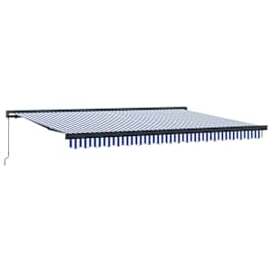 Kokkuvolditav varikatus Sinine ja Valge 400 &times; 300 cm