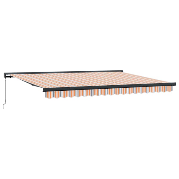 vidaXL Kokkuvolditav varikatus Oranž ja Hall 400 &times; 300 cm