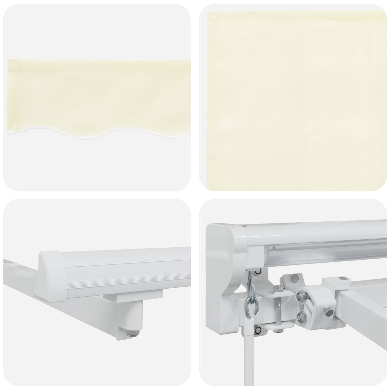 Handmatig uitschuifbare luifel Crème 3,5 x 2,5 m image 6