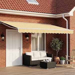 Ročno zložljivo senčilo Oranžna 4,5 × 3 m