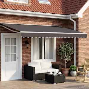 Ročno zložljivo senčilo Antracit 4,5 × 3 m