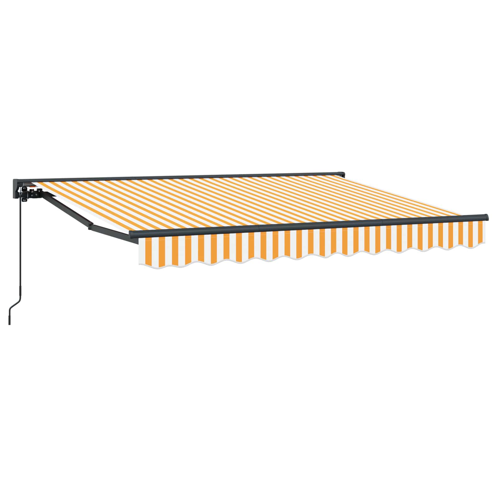 Handmatig uitschuifbare luifel Geel en Wit 2,5 x 2 m image 2