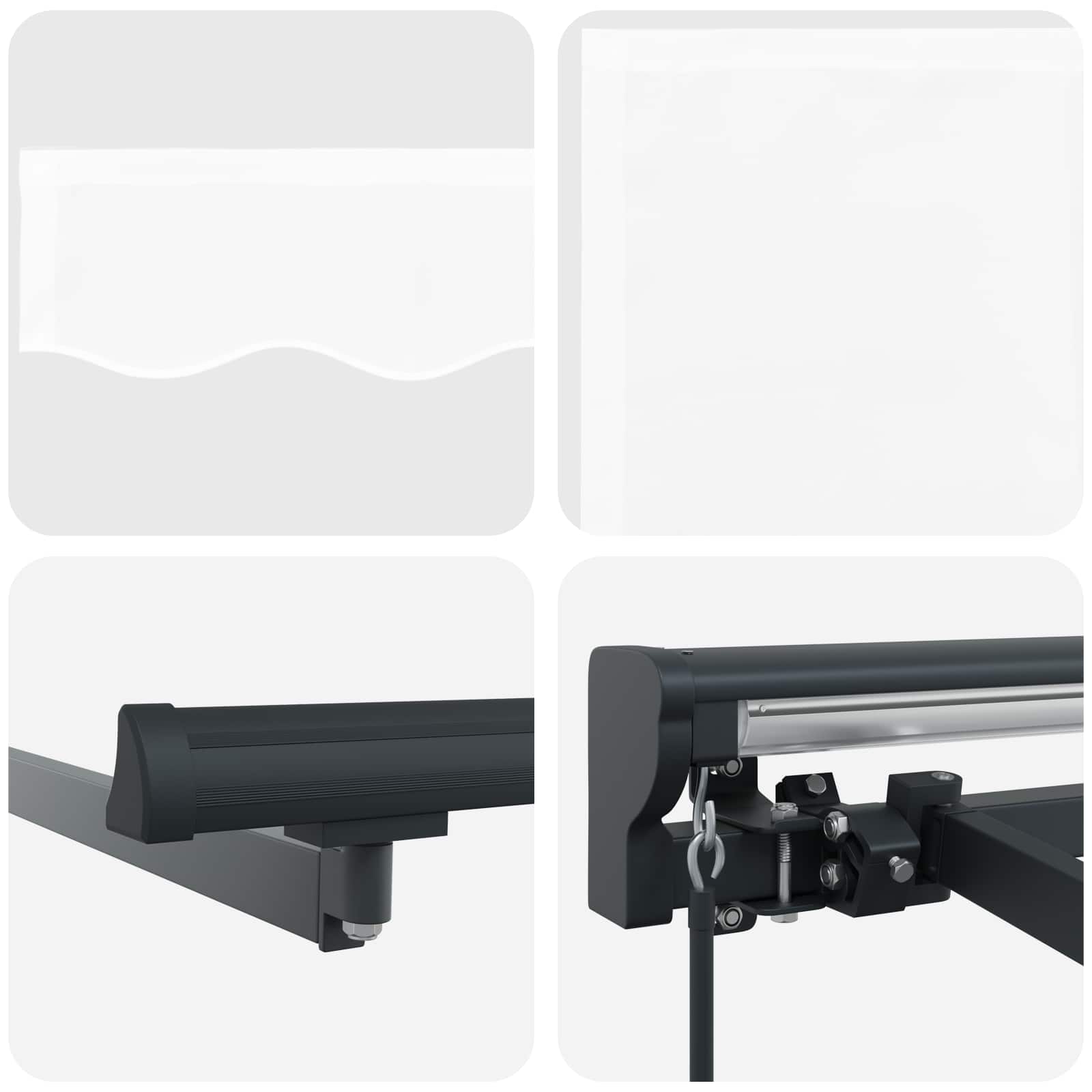 Handmatig uitschuifbare luifel Wit 2,5 x 2 m image 6