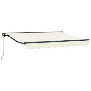 Ročno zložljivo senčilo Krem 3 x 2 m Poliester s PU premazom