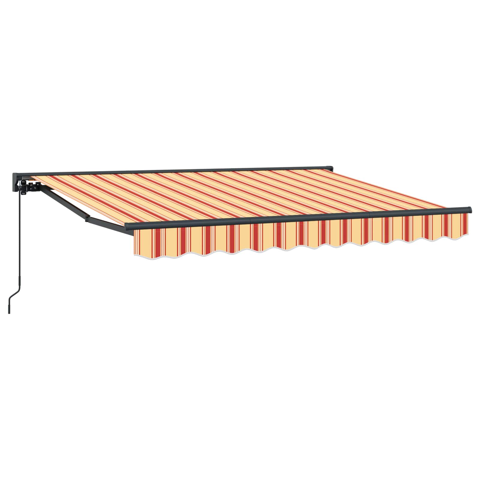 Handmatig uitschuifbare luifel Geel, Oranje en Wit 3 x 2 m image 2