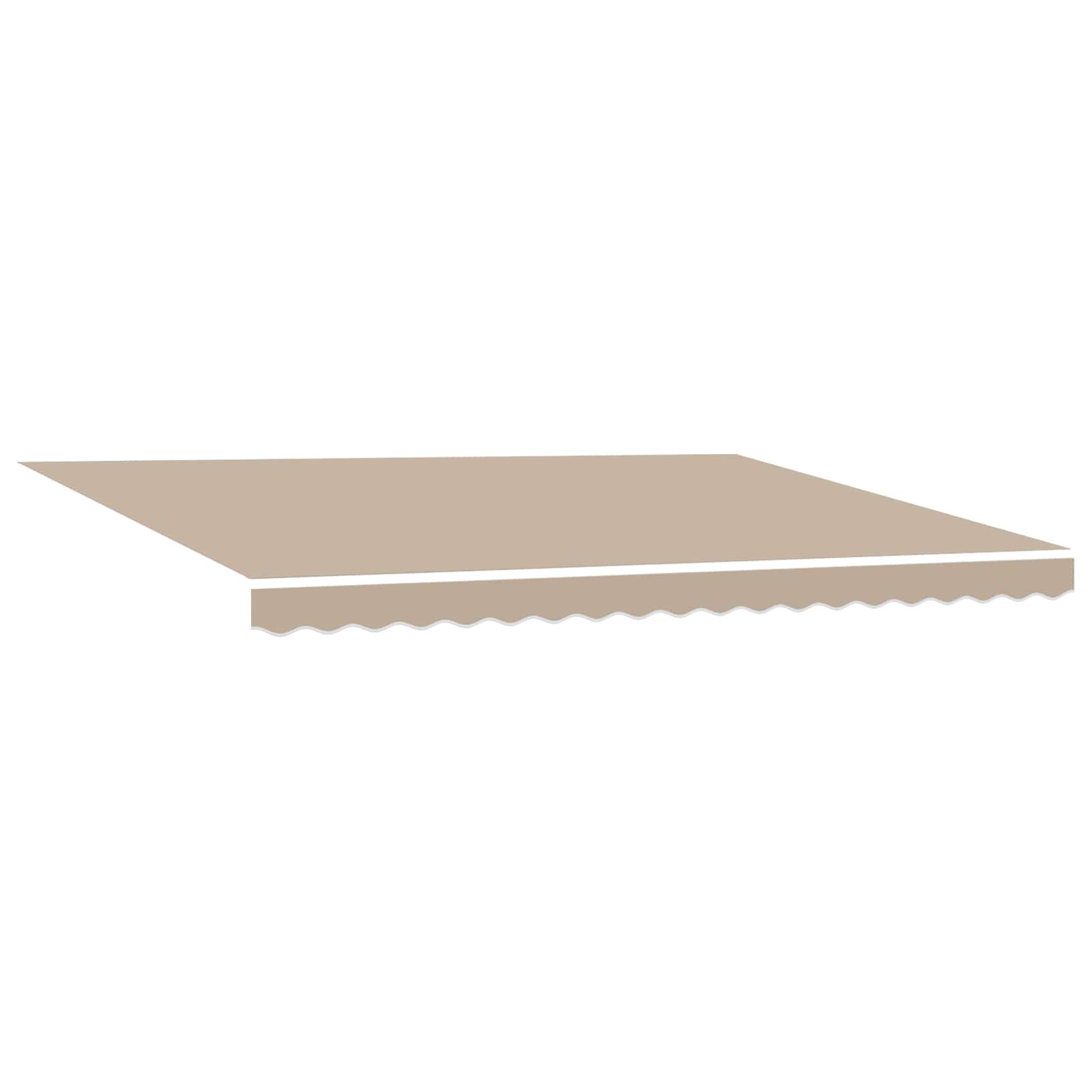 Handmatig uitschuifbare luifel Beige 4,5 × 3,5 m image 3