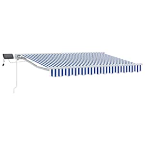 Manuální rám markýzy s LED Modrá a bílá 2,5 x 2 m - obrázek 2