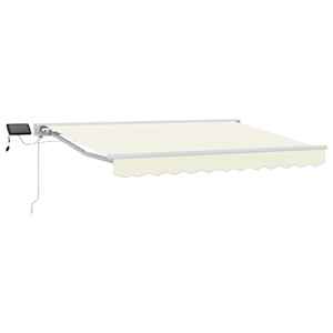 Manuální rám markýzy s LED Krémová a bílá 2,5 x 2 m - obrázek 2