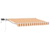vidaXL Manuaalne varikatus LED-idega Kollane ja oranž 2,5 x 2 m