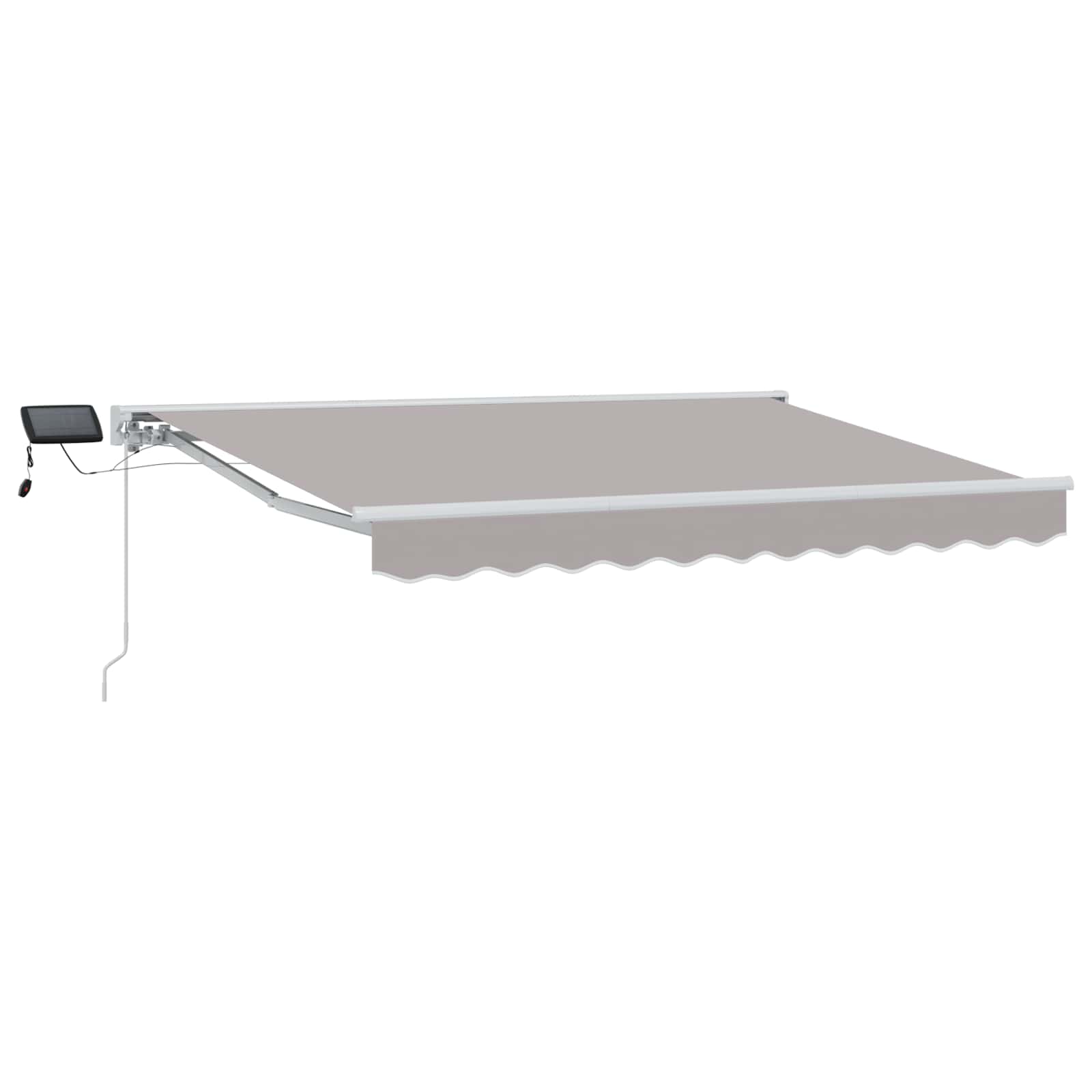 Handmatige Luifelhouder met LED's Lichtgrijs en wit. 2,5 x 2 m image 2